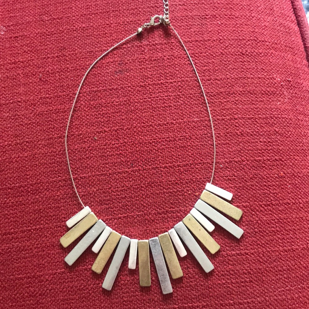 Unique silver and gold necklace